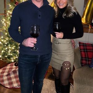 Zara linen mini skirt with beads